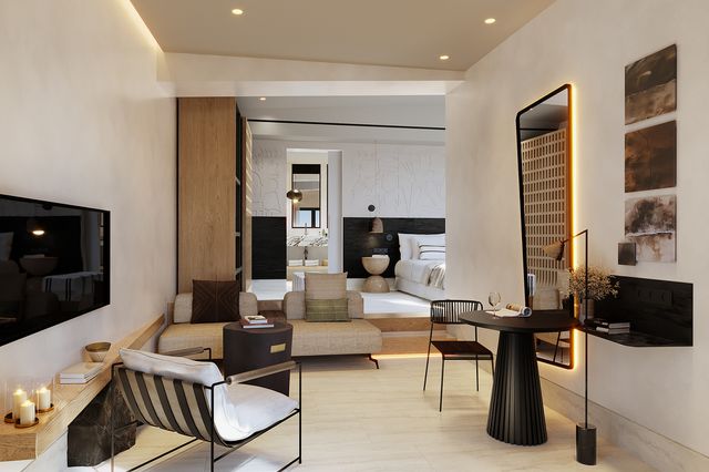 TAL-guestroom-domes-tholos-santorini-DOMEHTLJTR1223-15fdb8f776b54e20a1480620dc96fe0c - Un nuevo hotel de lujo de Grecia abre en 2024