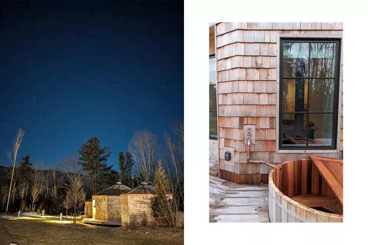 TAL-rounds-exterior-night-and-detail-ROUNDSSCRIBNERS0324-bbc2764e2f4d432c9a2e65d0ae6d74f3 - Catskills Mountains: cabañas con forma de yurta para la escapada de fin de semana perfecta