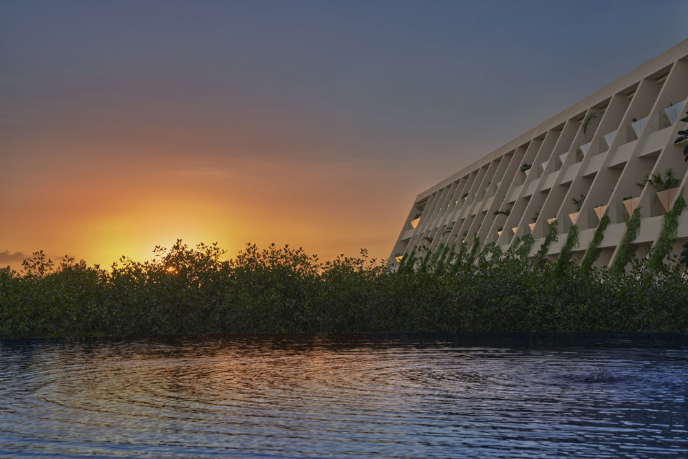 The Riviera Maya EDITION at Kanai, el complejo en una reserva natural, frente a una playa de arena blanca, que tiene el penthouse más grande del mundo
