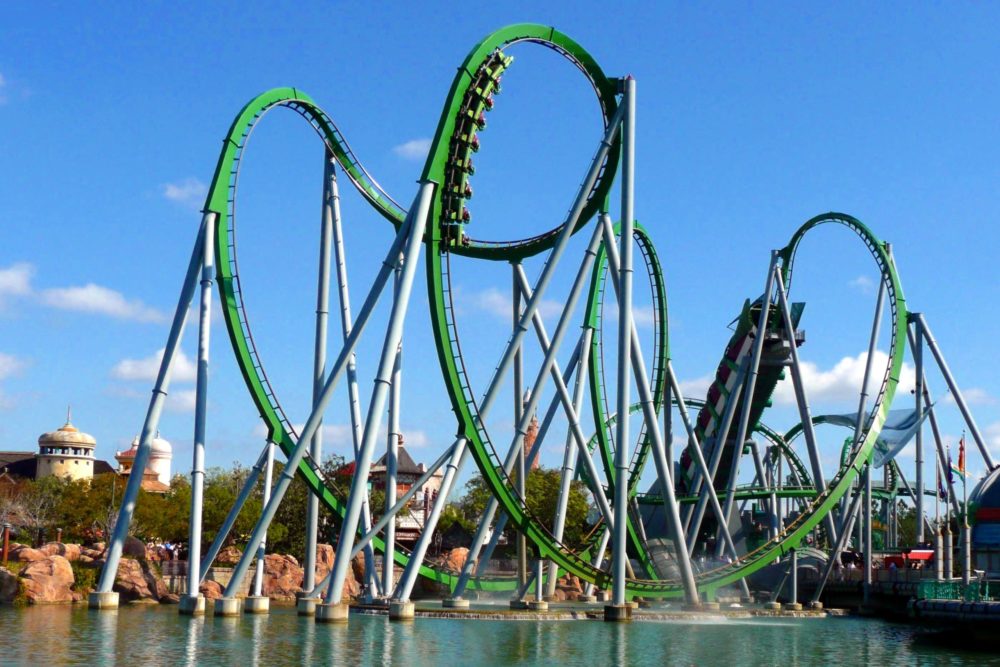 Montana-de-Hulk-1000x667 - La increíble sensación de vencer a la fuerza de gravedad en las montañas rusas de Universal Orlando