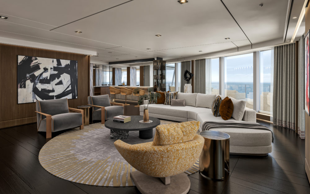 Skyview-Regent-Suite_Living-Room-1000x625 - La suite más grande y lujosa en altamar, conoce la Skyview de Regent Seven Seas Cruises