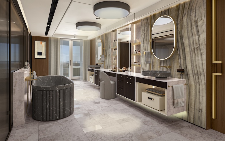 Skyview-Regent-Suite_Main-Bathroom - La suite más grande y lujosa en altamar, conoce la Skyview de Regent Seven Seas Cruises