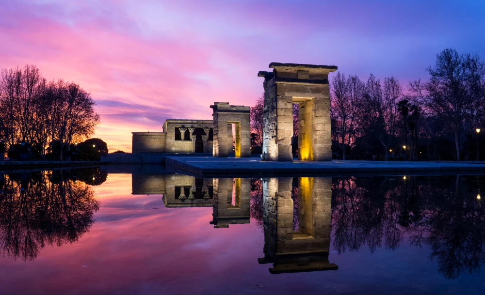 templo-debod-atardecer-1000x609 - San Valentín en Madrid: emociones, sabores y experiencias